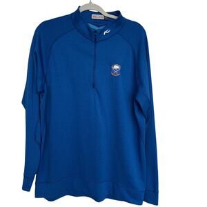 KJUS Men's Blue Quarter-Zip Performance Pullover